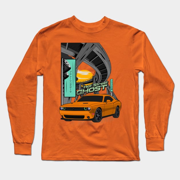 Challenger hot street ghost Long Sleeve T-Shirt by Car_Designer